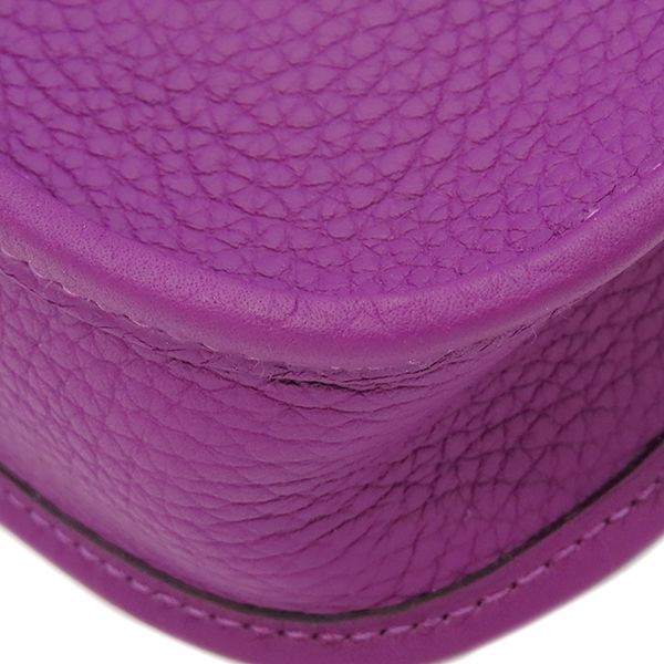 Hermes Shoulder Bag Evelyn TPM Taurillon Clemence Anemone Silver Hardware