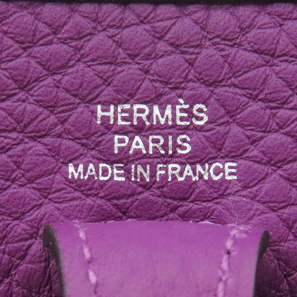Hermes Shoulder Bag Evelyn TPM Taurillon Clemence Anemone Silver Hardware