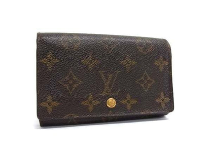 Louis Vuitton Wallet Monogram Porte Monet Bietresol M61730 Brown PVC Leather