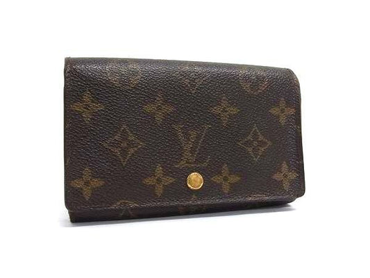 Louis Vuitton Wallet Monogram Porte Monet Bietresol M61730 Brown PVC Leather
