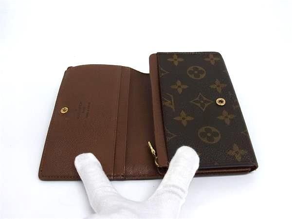 Louis Vuitton Wallet Monogram Porte Monet Bietresol M61730 Brown PVC Leather