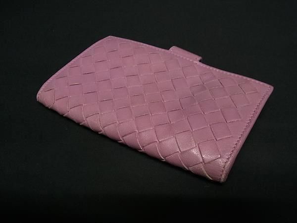 Bottega Veneta Key Case Intrecciato Pink Purple Leather Women's 6-stack