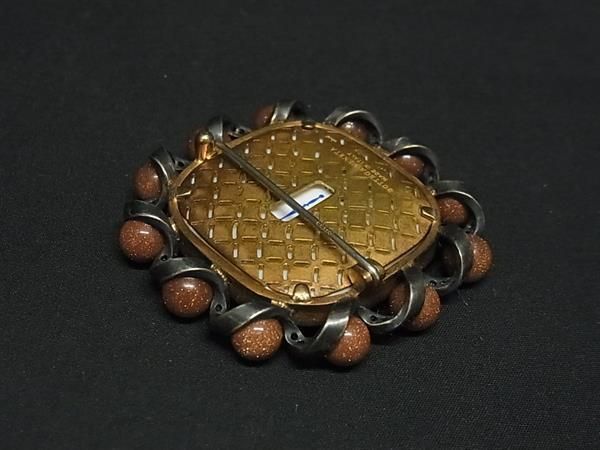 Bottega Veneta Brooch With White Bronze Stones Sv925 Metal Unisex