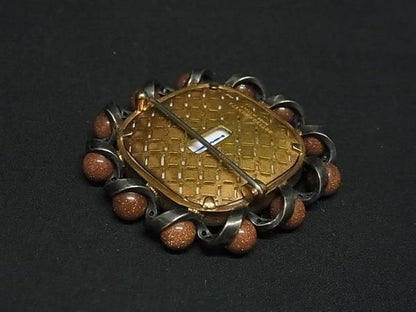 Bottega Veneta Brooch With White Bronze Stones Sv925 Metal Unisex
