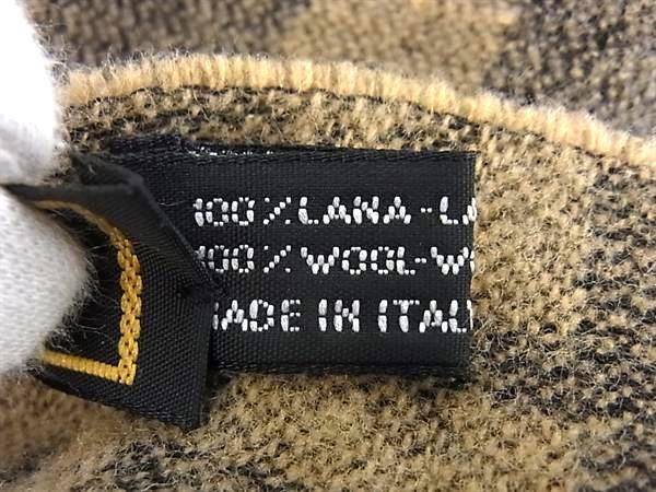 Fendi Scarf Zucca Brown 100% Wool Unisex Fringe Excellent Condition