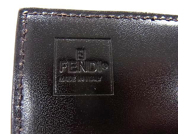 Fendi Wallet Zucca 8m0021 Brown Canvas And Leather Unisex Bifold Long Wallet