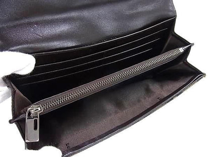 Fendi Wallet Zucca 8m0021 Brown Canvas And Leather Unisex Bifold Long Wallet