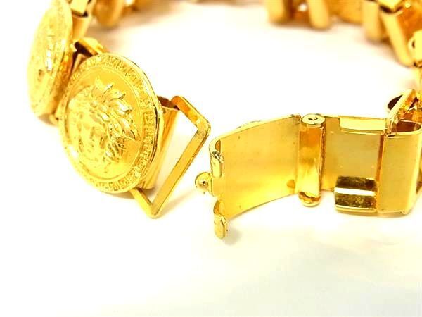 Gianni Versace Gianni Versace Bracelet Medusa Gold Metal Ladies Excellent