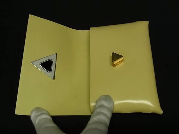 Bottega Veneta Coin Case Triangle 651446 Pastel Yellow Leather Unisex Turnlock