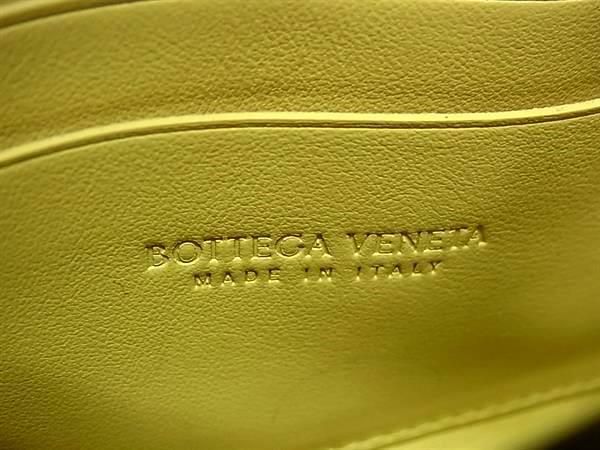 Bottega Veneta Coin Case Triangle 651446 Pastel Yellow Leather Unisex Turnlock