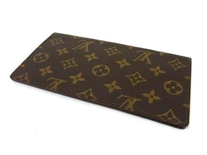 Louis Vuitton Long Wallet Monogram Porte Chequier Double M62223 Brown PVC