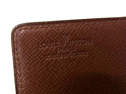 Louis Vuitton Long Wallet Monogram Porte Chequier Double M62223 Brown PVC