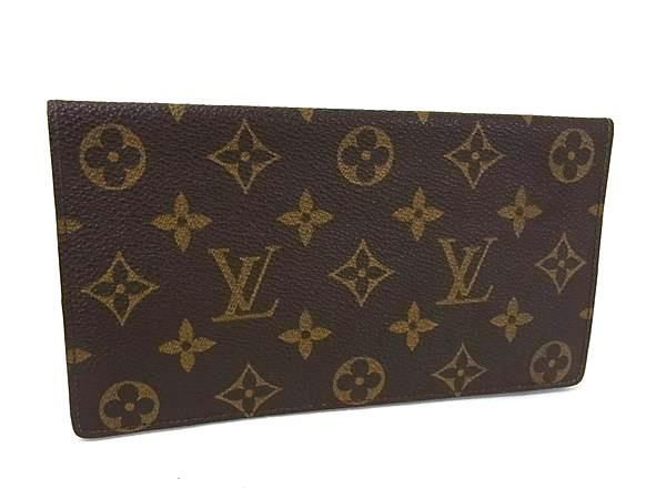 Louis Vuitton Long Wallet Monogram Porte Chequier Double M62223 Brown PVC