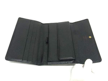 Louis Vuitton Long Wallet Porte Trsor International M63382 Black Epi Ladies