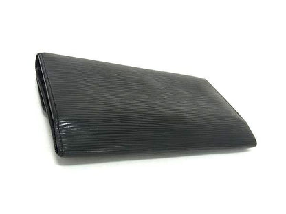 Louis Vuitton Long Wallet Porte Trsor International M63382 Black Epi Ladies