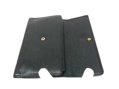 Louis Vuitton Long Wallet Porte Trsor International M63382 Black Epi Ladies