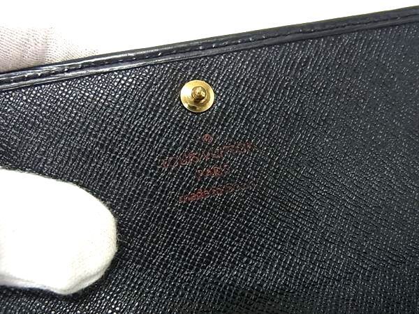 Louis Vuitton Long Wallet Porte Trsor International M63382 Black Epi Ladies