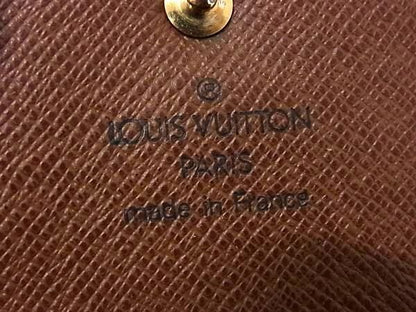 Louis Vuitton Trifold Wallet Monogram Porte-tresor Etui Papier M61202 Brown PVC