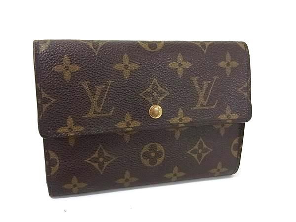 Louis Vuitton Trifold Wallet Monogram Porte-tresor Etui Papier M61202 Brown PVC