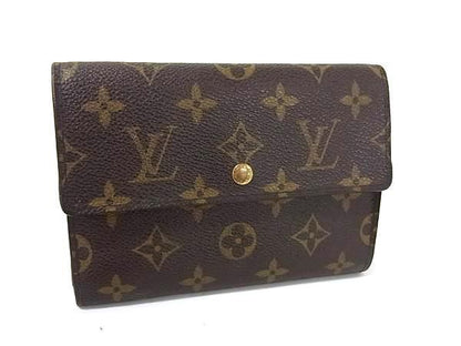 Louis Vuitton Trifold Wallet Monogram Porte-tresor Etui Papier M61202 Brown PVC
