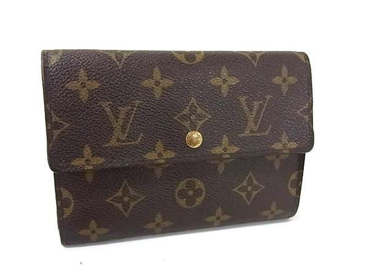 Louis Vuitton Trifold Wallet Monogram Porte-tresor Etui Papier M61202 Brown PVC