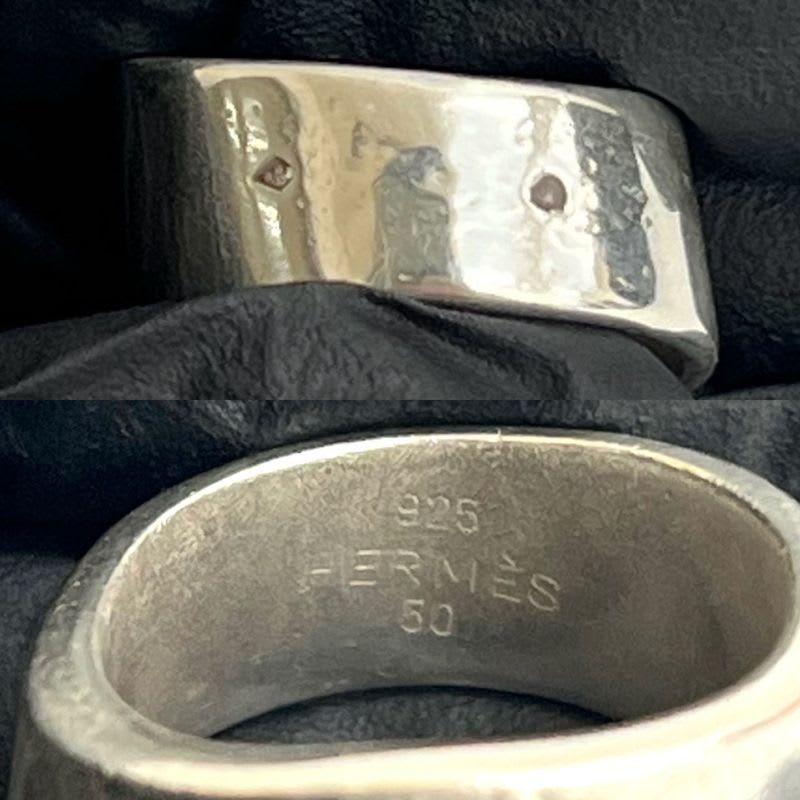 Hermes Gallop Horse Ring Silver 925 No 9 Accessory
