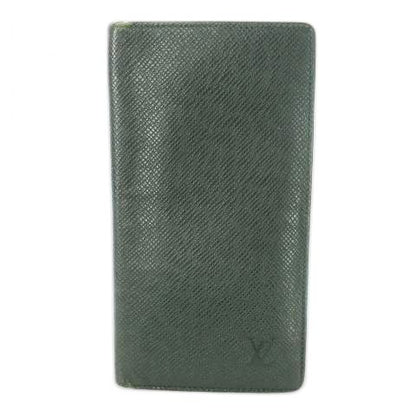 Louis Vuitton Long Wallet Without Coin Purse Taiga Leather Logo Shape Stamped