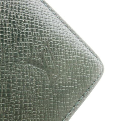 Louis Vuitton Long Wallet Without Coin Purse Taiga Leather Logo Shape Stamped