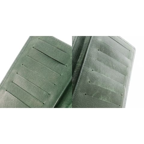 Louis Vuitton Long Wallet Without Coin Purse Taiga Leather Logo Shape Stamped