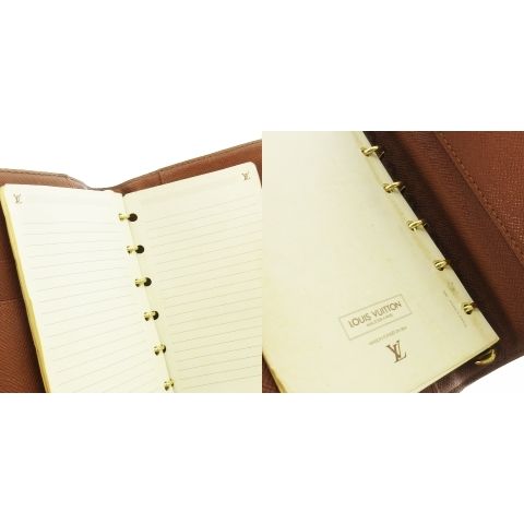 Louis Vuitton Agenda Stationery Notebook Schedule Notepad Monogram PVC Leather