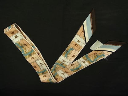 Fendi Scarf Lappy Fxt011 Multicolor 100% Silk Women
