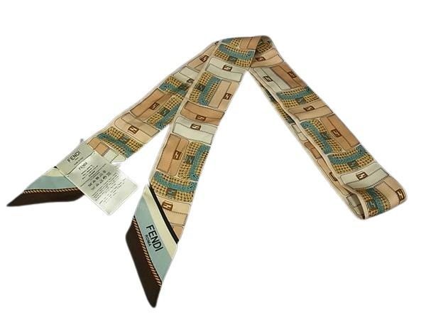 Fendi Scarf Lappy Fxt011 Multicolor 100% Silk Women