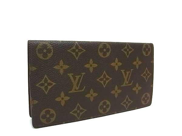 Louis Vuitton Wallet Monogram Porte Chequier Double M62223 Brown PVC Leather