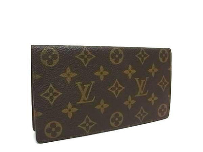 Louis Vuitton Wallet Monogram Porte Chequier Double M62223 Brown PVC Leather