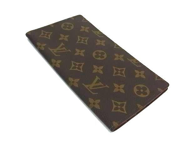 Louis Vuitton Wallet Monogram Porte Chequier Double M62223 Brown PVC Leather