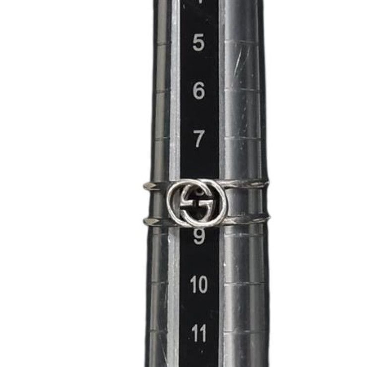 Gucci Rings Interlocking G Slim Open Band Ring 298036 Silver Ag925 Ladies
