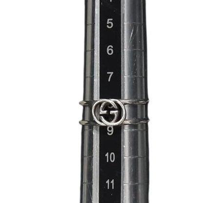 Gucci Rings Interlocking G Slim Open Band Ring 298036 Silver Ag925 Ladies