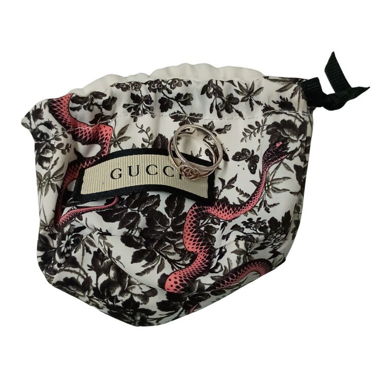Gucci Rings Interlocking G Slim Open Band Ring 298036 Silver Ag925 Ladies