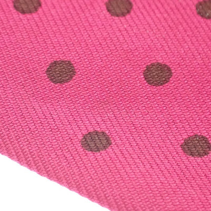 Hermes Polka Dot Scarf Silk Pink Black Women's Reversible Fringe Autumn Winter