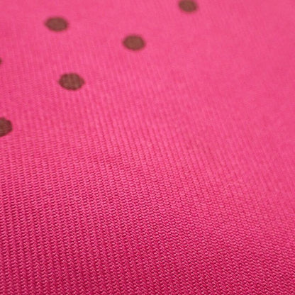 Hermes Polka Dot Scarf Silk Pink Black Women's Reversible Fringe Autumn Winter