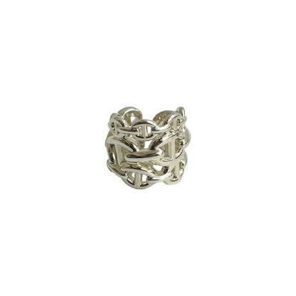 Hermes Chaine Dancre GM Ring Silver 925 No 8 Accessories