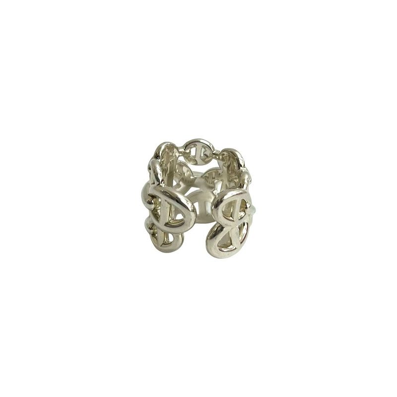 Hermes Chaine Dancre GM Ring Silver 925 No 8 Accessories