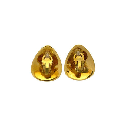 Chanel Vintage Coco Mark GP Earrings Ear Cuff Accessory Gold 93P
