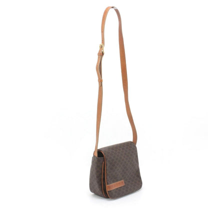 Celine Macadam Pattern Shoulder Bag Brown