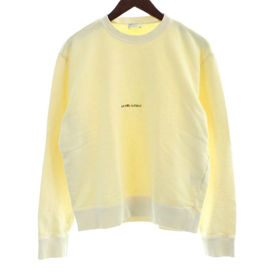 Saint Laurent Paris Sweatshirt M Ivory Logo Crewneck 17ta557559yb2ye7440 Pp