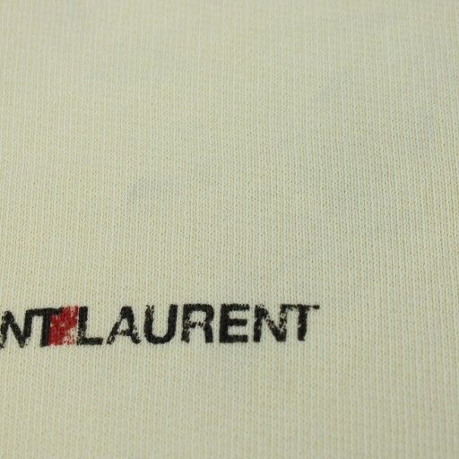 Saint Laurent Paris Sweatshirt M Ivory Logo Crewneck 17ta557559yb2ye7440 Pp