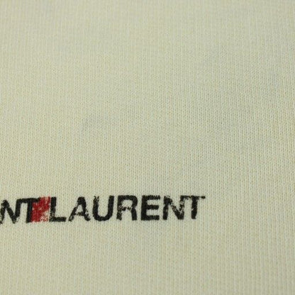 Saint Laurent Paris Sweatshirt M Ivory Logo Crewneck 17ta557559yb2ye7440 Pp