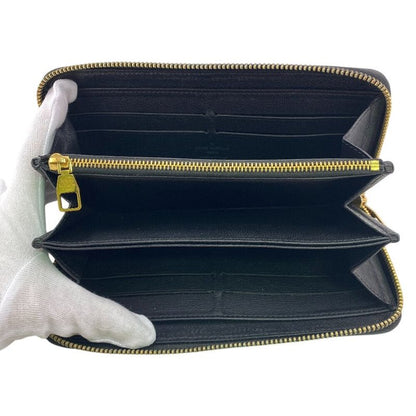 Louis Vuitton N91447 Round Zipper Zippy Wallet Long Black Unisex