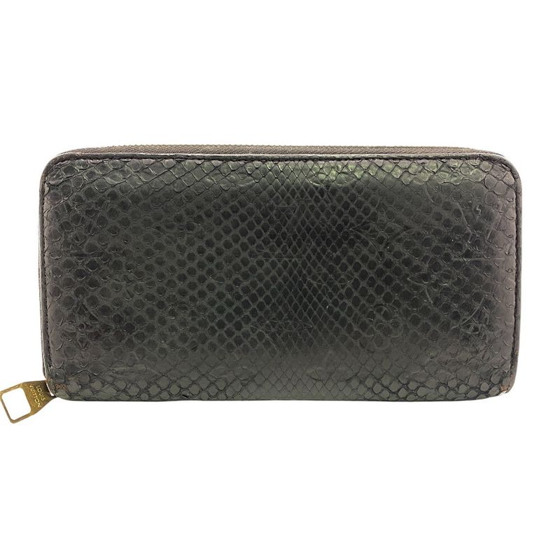 Louis Vuitton N91447 Round Zipper Zippy Wallet Long Black Unisex