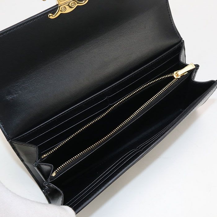 Celine Large Wallet Triomphe 10 E313 dpv.38 no Long Bifold Calf